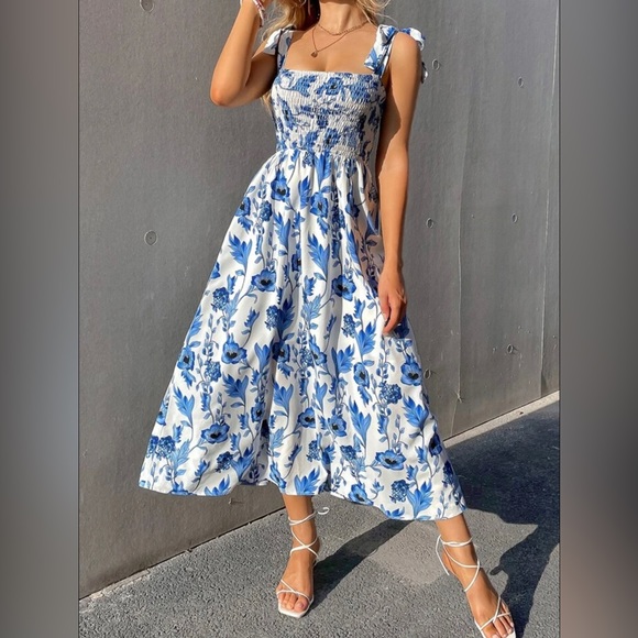 shein floral dress Sugarlips Blissy Tropical Trapeze Dress – Embrace Jewellery